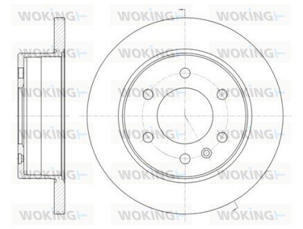 Диск тормозной задний D61035.00 WOKING D6103500