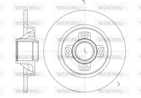 Диск гальмівний задній (Remsa) PSA Berlingo Partner II / C4 Picasso / 308 3008 5008 (D61058.00) WOKING D6105800