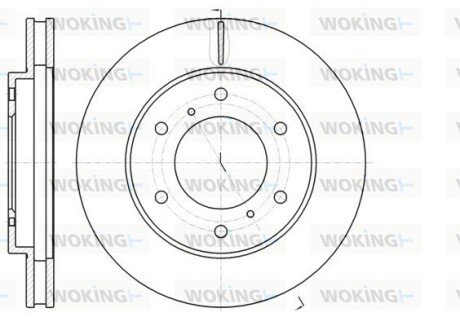 Диск гальмівний передній (кратно 2) (Remsa) Mitsubishi L200 05> / Pajero Sport II (D61118.10) WOKING D6111810 (фото 1)