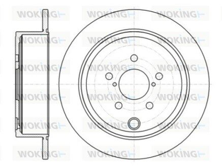 Диск гальмівний задній (кратно 2) (Remsa) Subaru Forester 08&gt; Impreza 08&gt; Legasy 03&gt; 09&gt; (D61415.00) WOKING D6141500 (фото 1)