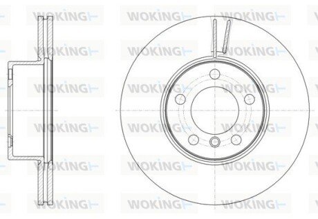 Диск гальмівний передній (кратно 2) (Remsa) BMW 3E90 3F30 X1E84 (D61496.10) WOKING D6149610 (фото 1)