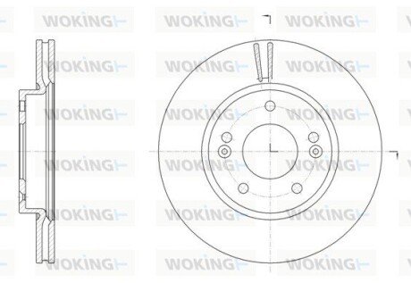 Диск гальмівний передній (кратно 2) (Remsa) Hyundai i30 11> (D61507.10) WOKING D6150710