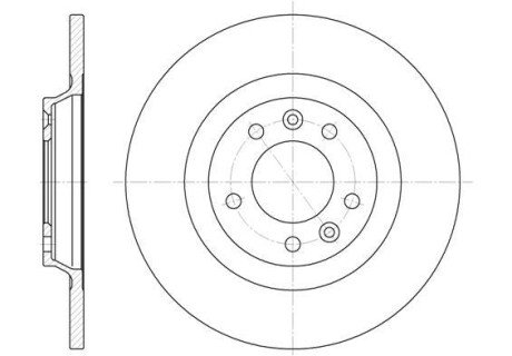 Гальмівний диск (задній) CITROËN C5/PEUGEOT 407/508/607/RCZ 1.6-3.0 04- WOKING D6690.00