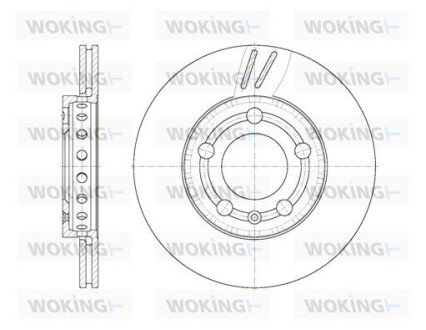 Гальмівний диск перед. Fabia/Fox/Polo (03-21) WOKING D6709.10