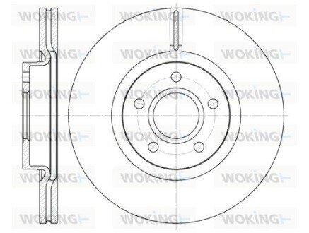Диск гальмівний передній (кратно 2) (Remsa) Ford Kuga I II / Focus II III / Connect II / RR Evogue (D6711.10) WOKING D671110 (фото 1)