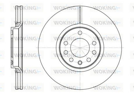 Диск гальмівний передній (кратно 2) (Remsa) Opel Astra H Zafira B Meriva B Corsa D E (D6729.10) WOKING D672910