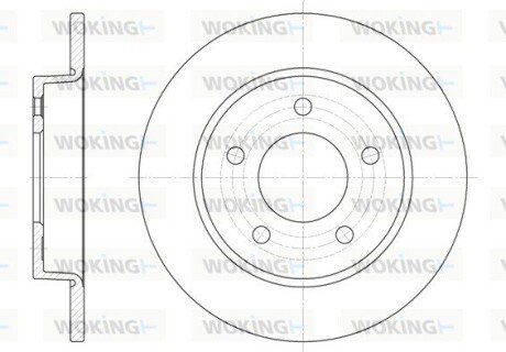 Диск гальмівний задній (кратно 2) (Remsa) Mazda 3 I II 1,3-2,0i (D6906.00) WOKING D690600