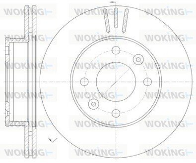 Гальмівний диск перед. i10/Picanto (04-21) WOKING D6990.10