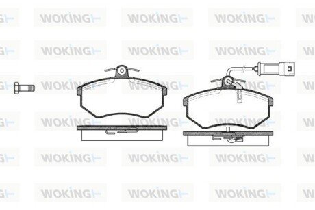 Колодки гальмівні диск. перед. (Remsa) Chery Amulet ii 1.8 10-,Chery Amulet ii 2.0 10- (P0343.02) WOKING P034302 (фото 1)