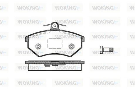 Колодки тормозные P0343.40 WOKING P034340