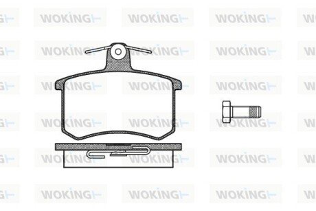 Колодки тормозные P0353.00 WOKING P035300