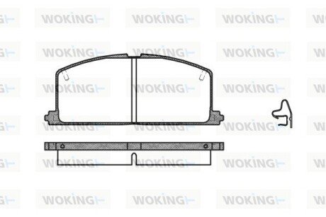 Гальмівні колодки пер. Camry/Carina/Celica/Corolla/Tercel (83-02) WOKING P0673.04