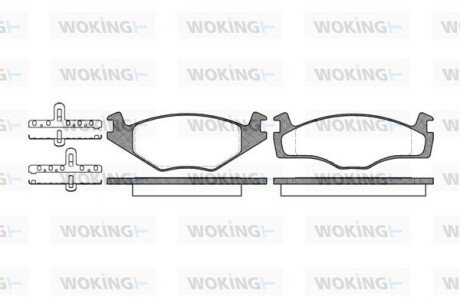 Колодки тормозные WOKING P0713.00