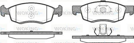 Колодки гальмівні диск. перед. (Remsa) Dacia Logan I Sandero I (ATE ver) (P0723.32) WOKING P072332