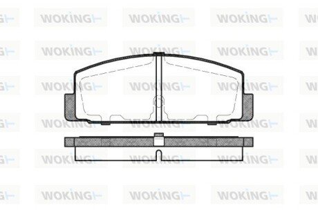 Колодки гальмівні диск. задн. (Remsa) Mazda 6 1.8 02-08,Mazda 6 1.8 07-,Mazda 6 1.8 08- (P0793.30) WOKING P079330