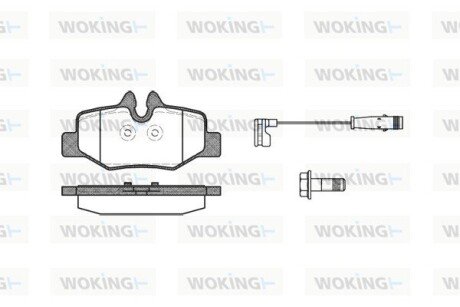 Колодки гальмівні диск. задн. (Remsa) MB Vito 639 Bosch ver. (P10103.02) WOKING P1010302