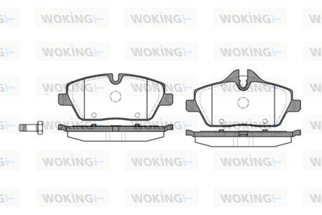 Колодки гальмівні диск. перед. (Remsa) Mini Cooper, One, Clubman 08> (P10313.00) WOKING P1031300