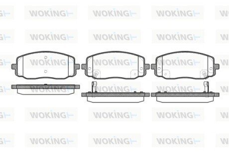 Колодки гальмівні диск. перед. (Remsa) Hyundai i10, Kia Picanto 11> (P10333.02) WOKING P1033302