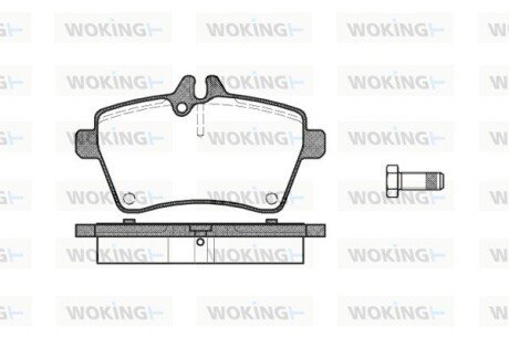 Колодки тормозные P10443.00 WOKING P1044300