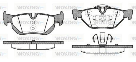 Колодки гальмівні диск. задн. (Remsa) BMW 1e87 2.0i 2.0d (06-12) (P10453.10) WOKING P1045310