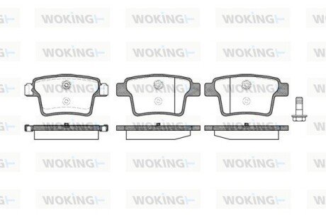 Колодки гальмівні диск. задн. (Remsa) Ford Mondeo III (P10493.10) WOKING P1049310