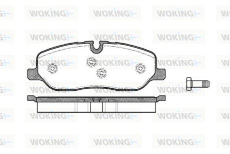 Колодки гальмівні диск. перед. (Remsa) Range Rover III 04&gt; / RR Sport 06&gt; / Discovery III (P10583.00) WOKING P1058300 (фото 1)