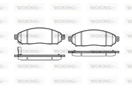 Гальмівні колодки пер. Nissan Navara 2,5dCi 05- WOKING P10623.01