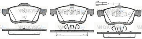 Колодки гальмівні диск. перед. (Remsa) Fiat Doblo 1.3 09-,Fiat Doblo 1.3 10-,Fiat Doblo 1.4 09- (P10833.01) WOKING P1083301