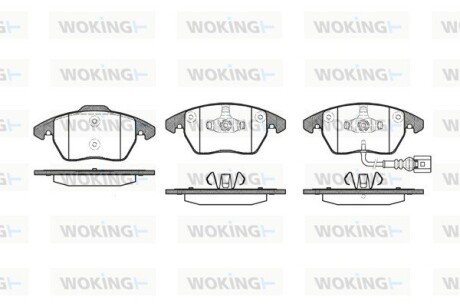 Колодки тормозные WOKING P11303.01