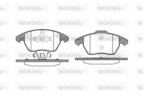 Колодки тормозные WOKING P11303.10