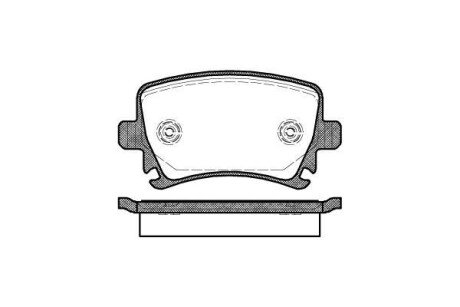 Гальмівні колодки зад. Caddy III/Golf V/Audi A4 03- (Girling) WOKING P11313.00