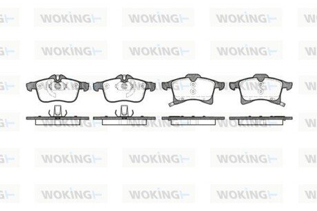 Колодки тормозные P11363.02 WOKING P1136302