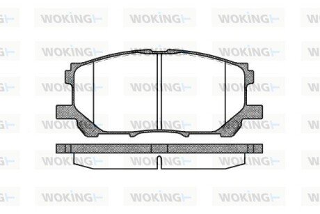 Колодки гальмівні диск. перед. (Remsa) Lexus RX300-330-350 03>08, 08>15 (P11393.00) WOKING P1139300