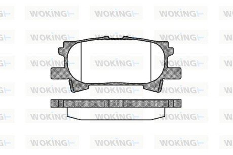 Колодки гальмівні диск. задн. (Remsa) Lexus RX 300-330-350 03>08 Sumitomo ver. (P11403.00) WOKING P1140300