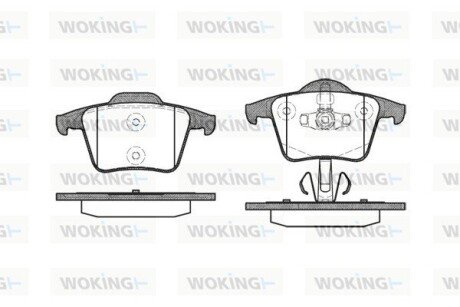 Колодки тормозные P11443.00 WOKING P1144300