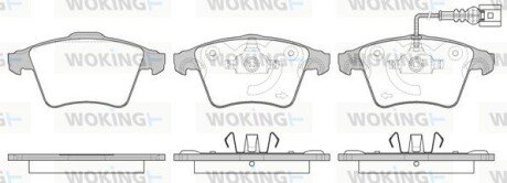 Колодки гальмівні диск. перед. (Remsa) VW T5-T6 (P11453.11) WOKING P1145311