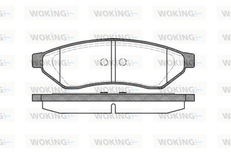 Колодки гальмівні диск. задн. (Remsa) Chevrolet Epica Evanda (P11493.00) WOKING P1149300 (фото 1)