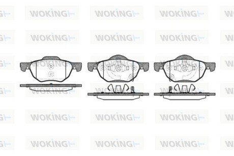 Колодки тормозные P11683.02 WOKING P1168302