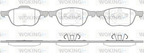 Колодки гальмівні диск. перед. (Remsa) Ford C-max 1.6 07-10,Ford C-max 1.8 07-10 (P11823.00) WOKING P1182300