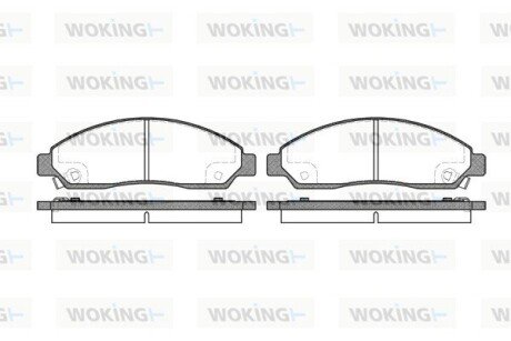 Колодки гальмівні диск. перед. (Remsa) GREAT WALL Hover 05> 10> (P11983.14) WOKING P1198314