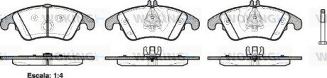 Колодки гальмівні диск. перед. (Remsa) MB C204 E212 Girling ver. (P12043.00) WOKING P1204300