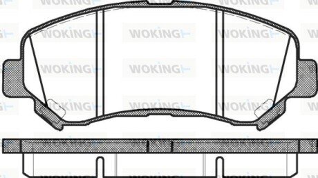 Колодки гальмівні диск. перед. (Remsa) Nissan Qashqai qashqai 2 i 1.5 06-13,Nissan Qashqai qashqai 2 i 1.6 06-13 (P12183.00) WOKING P1218300