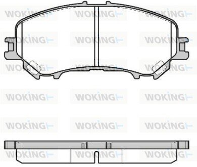 Гальмівні колодки пер. NISSAN QASHQA/RENAULT KADJAR 1.2-2.0 15- WOKING P12183.22