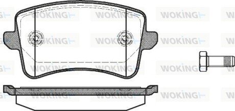 Колодки тормозные P12433.00 WOKING P1243300