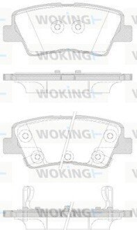 Колодки гальмівні диск. задн. (Remsa) Hyundai Elantra 1.6 10-,Hyundai Elantra 1.8 10- (P12623.42) WOKING P1262342