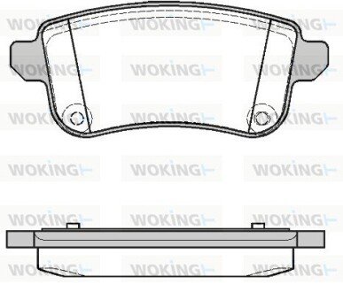 Колодки гальмівні диск. задн. (Remsa) Renault Megane IV, Talisman, Scenic III IV, Espace V (P12873.10) WOKING P1287310