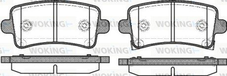 Колодки гальмівні диск. задн. (Remsa) Chevrolet Malibu 2.0 12-,Chevrolet Malibu 2.4 12- (P12883.04) WOKING P1288304