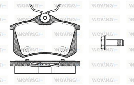 Гальмівні колодки зад. Renault (16 mm) WOKING P12913.00