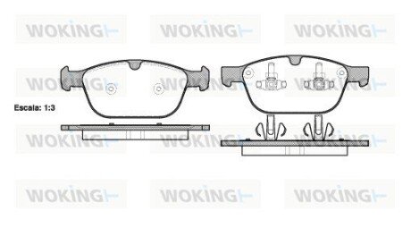 Колодки гальмівні диск. перед. (Remsa) Volvo XC90 I / XC60 I (P12973.00) WOKING P1297300