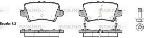 Колодки гальмівні диск. задн. (Remsa) Honda Civic ix 1.4 12-,Honda Civic ix 1.8 12- (P13063.02) WOKING P1306302